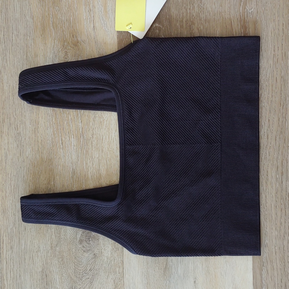 NWT All in Motion Women's Seamless Crop Tank Top Black Size XS